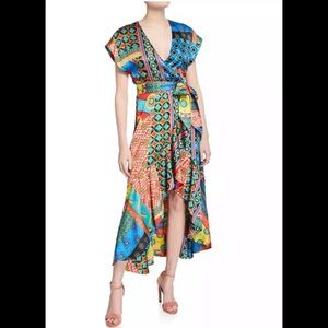 Alice + Olivia “Dani” Tribal-Print Kimono Wrap Dress—NWT